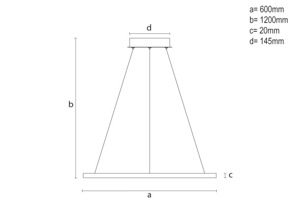 LED závesné svietidlo s diaľkovým ovládačom 32W - TB2300/B 11