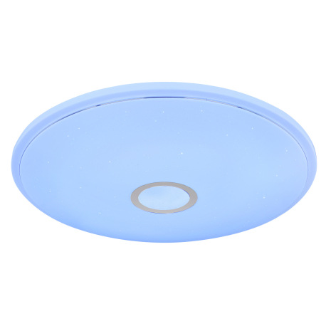 Stropné svietidlo,akryl biely,chróm,trblietavý efekt,kompatibilné s Google Assistant a Alexa,časovač 10