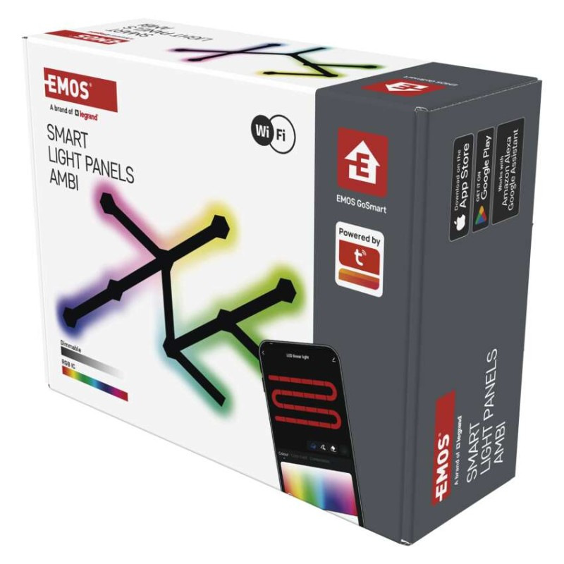 GoSmart LED svietidlo Lines čierne, 9 častí, 34 W, RGBIC stmievateľné, WiFi 12