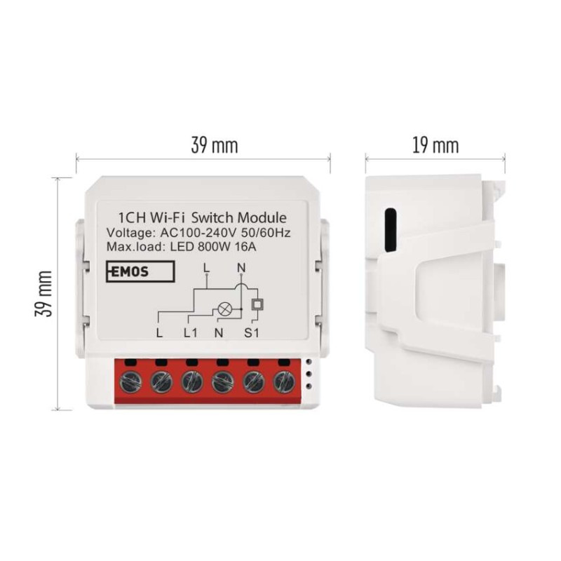 GoSmart spínací modul IP-2201SW, WiFi, 1-kanálový 13