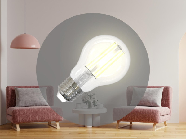 LED žiarovka / filament BIELY 9W - A60 / E27 / 3000K - ZWF102 7