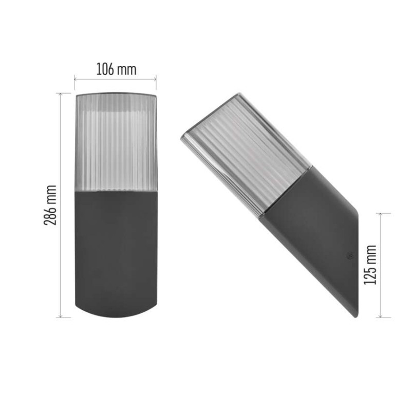 Záhradné nástenné svietidlo LANA, 10,6 x 8,8 x 28,5 cm, 1 x E27, 25 W 5