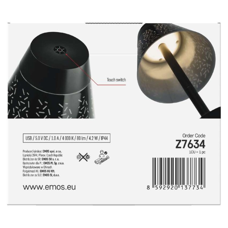 LED stolná lampa GRACE, dobíjacia 10