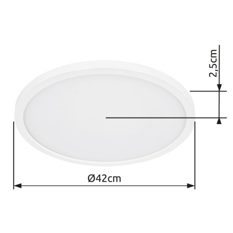 Stropné svietidlo, plast biely, plast satinovaný, plast biely, podsvietenie, 3 úrovne osvetlenia pom 11
