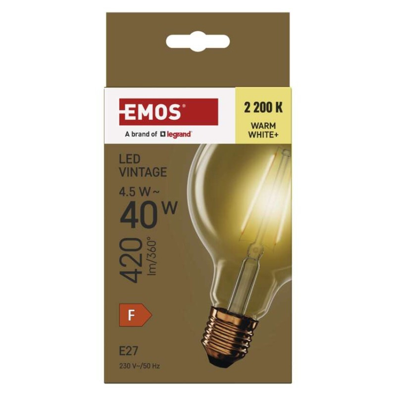 LED žiarovka Vintage G95 / E27 / 4,5 W (40 W) / 420 lm / Teplá biela 7