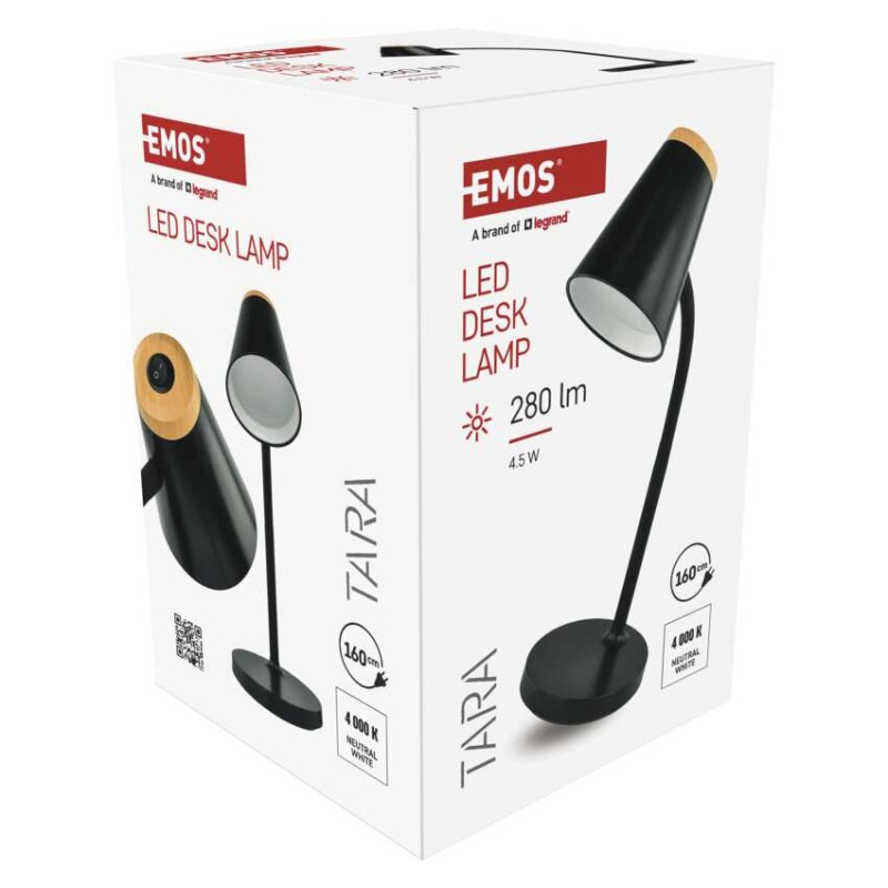 LED stolná lampa TARA, čierna 12