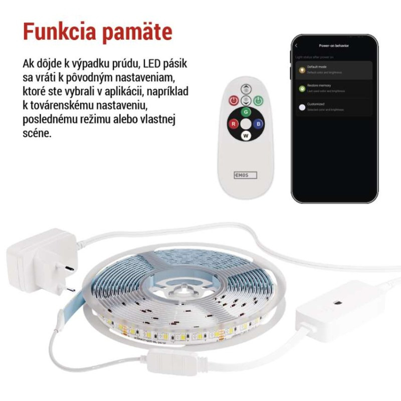 GoSmart LED pásik WiFi 5m, 22W, 1400lm, RGB/CCT 4