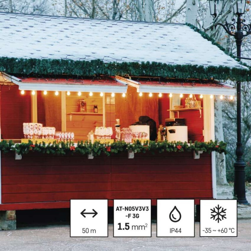 Špeciálny predlžovací kábel na bubne 50 m / 4 zásuvky / PVC / 230 V / 1,5 mm2 6