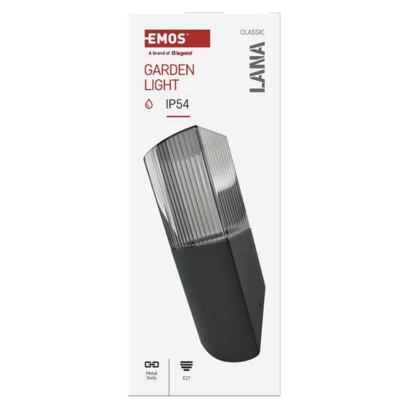 Záhradné nástenné svietidlo LANA, 10,6 x 8,8 x 28,5 cm, 1 x E27, 25 W 11