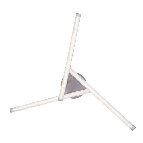 Stropné svietidlo, nikel, plast, akrylové krištále, nastaviteľné, krokový spínač, fixácia farieb, Ø6 12