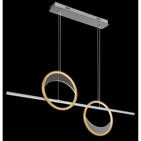 Závesné svietidlo, hliník strieborný a zlatý, akryl číry, plast biely, stmievateľné, niekoľko úrovní 2