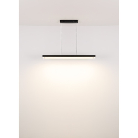 Závesné svietidlo, kov čierny, hliník antracit, akryl biely, stmievateľné, niekoľko úrovní pomocou n 10