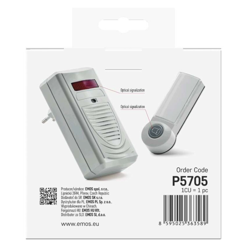 Domový bezdrôtový zvonček P5705 do zásuvky 13