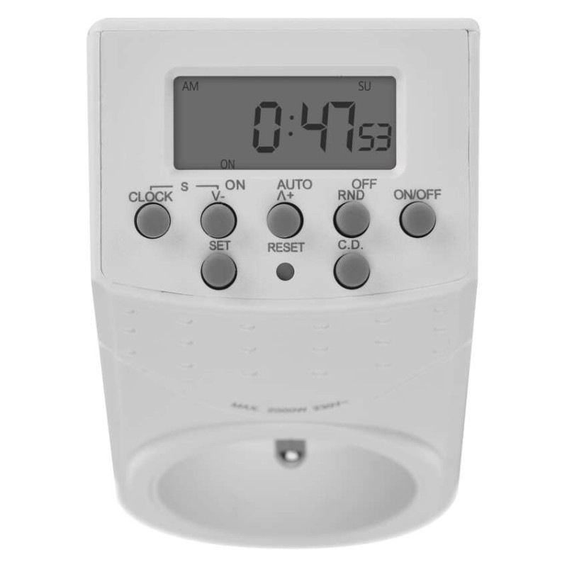 Časovač – digitálna spínacia zásuvka IP20 5