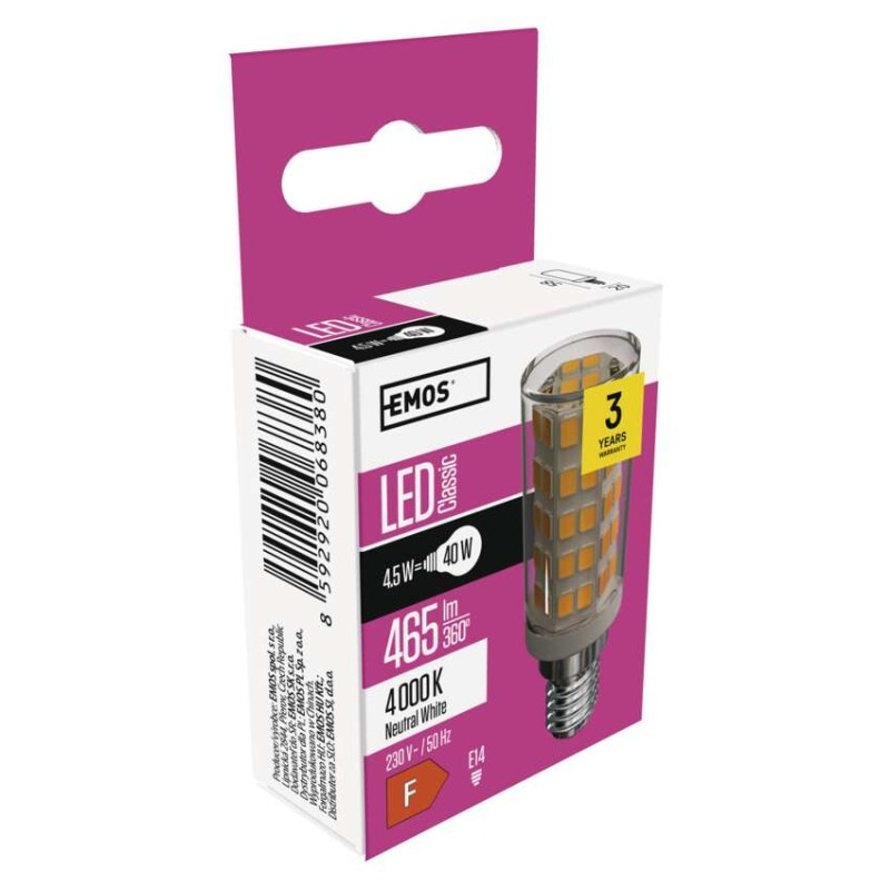 LED žiarovka do digestora Classic JC / E14 / 4,5 W (40 W) / 465 lm / neutrálna biela 6