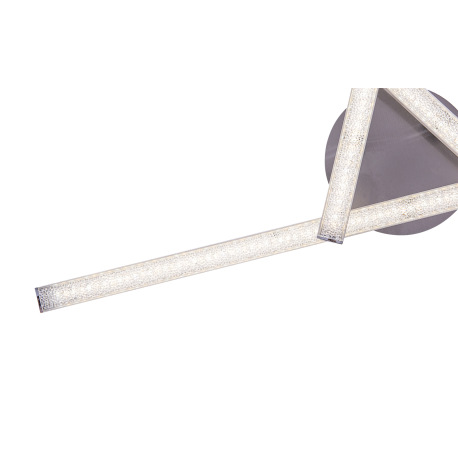 Stropné svietidlo, nikel, plast, akrylové krištále, nastaviteľné, krokový spínač, fixácia farieb, Ø6 5