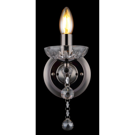 Nástenné svietidlo, kov čierny chróm, sklenené krištále, smer svetla: hore, ŠxV: 140x330mm, H: 240mm 5