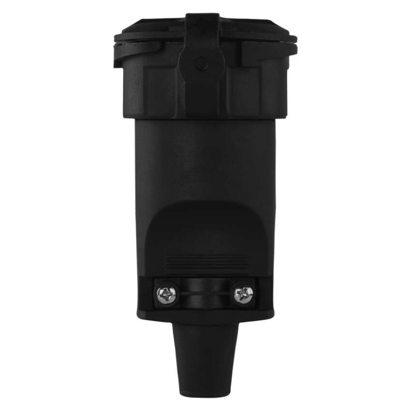 Gumová zásuvka pre predlžovací kábel, čierna 3