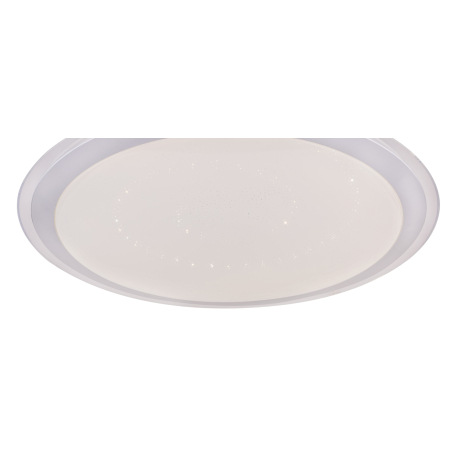 Stropné svietidlo, kov biely strieborný, akryl biely, číry, kompatibilné s Google Assistant a Alexa, 6