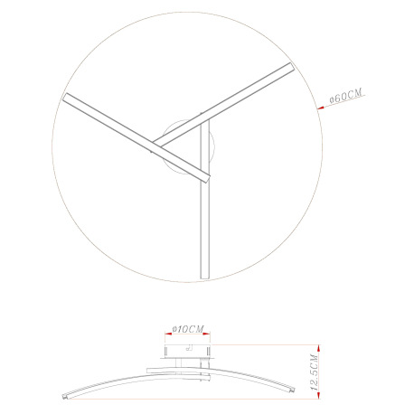 Stropné svietidlo, nikel, plast, akrylové krištále, nastaviteľné, krokový spínač, fixácia farieb, Ø6 16