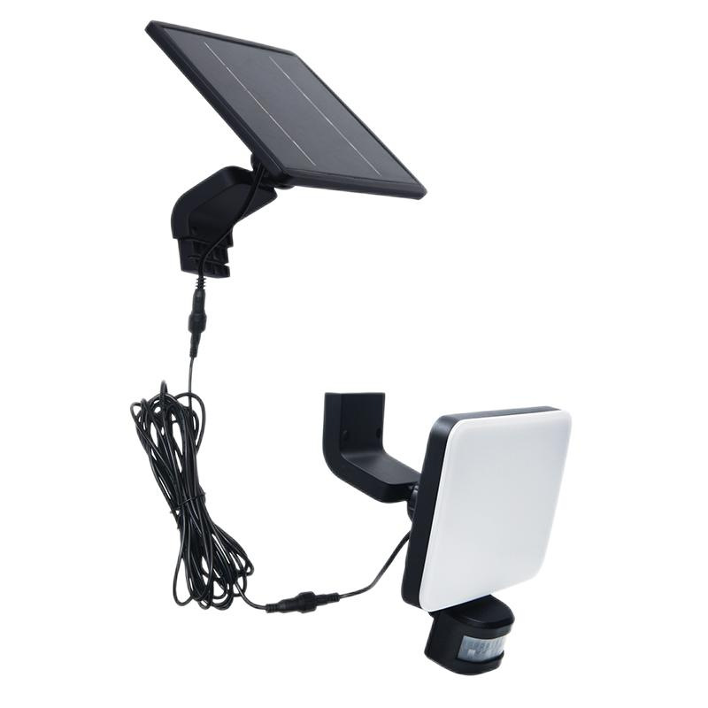 LED čierne vonkajšie solárne svietidlo so senzorom 12W / 3000K - 4100K - 6500K - LS022 14