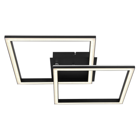 Stropné svietidlo kov/hliník čierny, akryl biely, stmievateľné, prepínanie nástenným vypínačom, meni 3