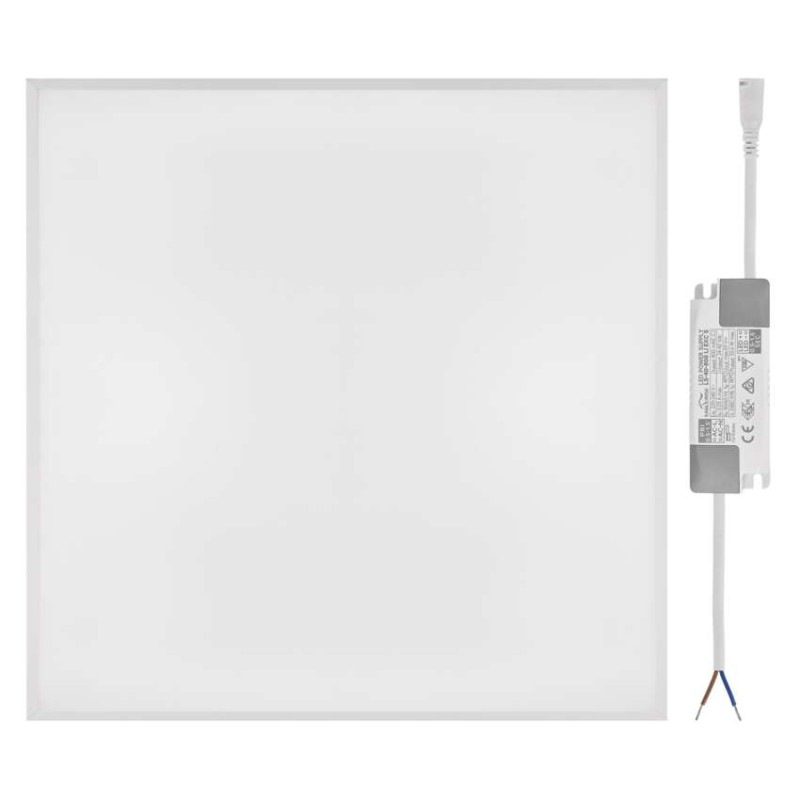 LED panel REXXO backlit 60×60, štvorcový vstavaný biely, 30W neutr.b. UGR 12