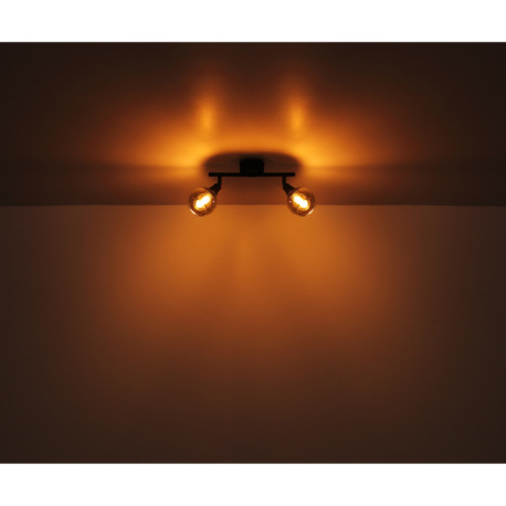 Nástenné svietidlo, kov čierny, sklo dymové, DxŠxV: 280x90x166mm, bez žiaroviek 2xE14, max. 40W 230V 13