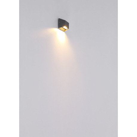 Vonkajšie svietidlo, hliník antracit, sklo priehľadné, svieti smerom dole, IP54, ŠxV:150x100, H:55, 6