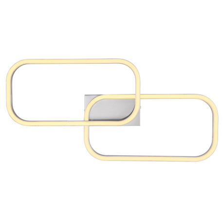 Stropné svietidlo, kov nikel, plast opál, DxŠxV:626x306x60, vrátane 1xLED 24W 230V, 2600lm zdroj, 97 4