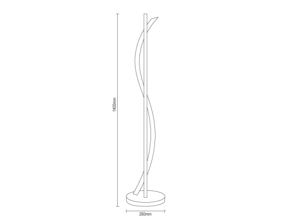 LED dizajnová stojaca lampa 70W - JF2312/B 8
