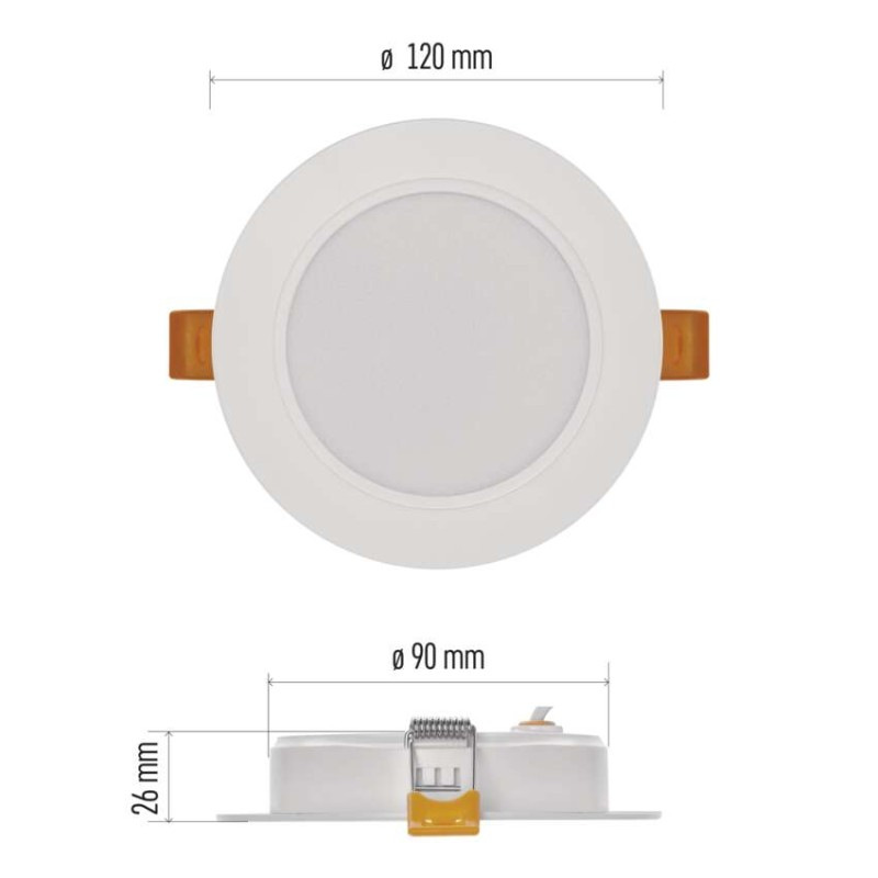 LED vstavané svietidlo RUBIC, okrúhly, biely, 9W, neutrálna biela 2