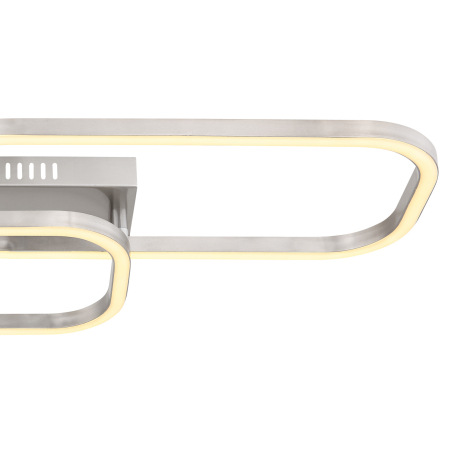 Stropné svietidlo, kov nikel, plast opál, DxŠxV:626x306x60, vrátane 1xLED 24W 230V, 2600lm zdroj, 97 10