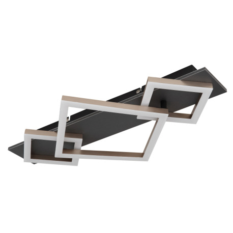 Stropné svietidlo, čierny matný kov, MDF sivý, plast vo farbe šampaň, plast biely, DxŠxV: 540x312x75 2