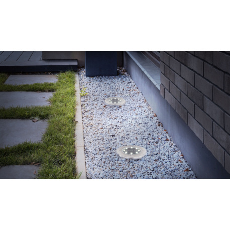 Solárne svietidlo, nerezová oceľ, plast, čierna, 2ks v balení, so zapichovacím hrotom, IP44, vypínač 11