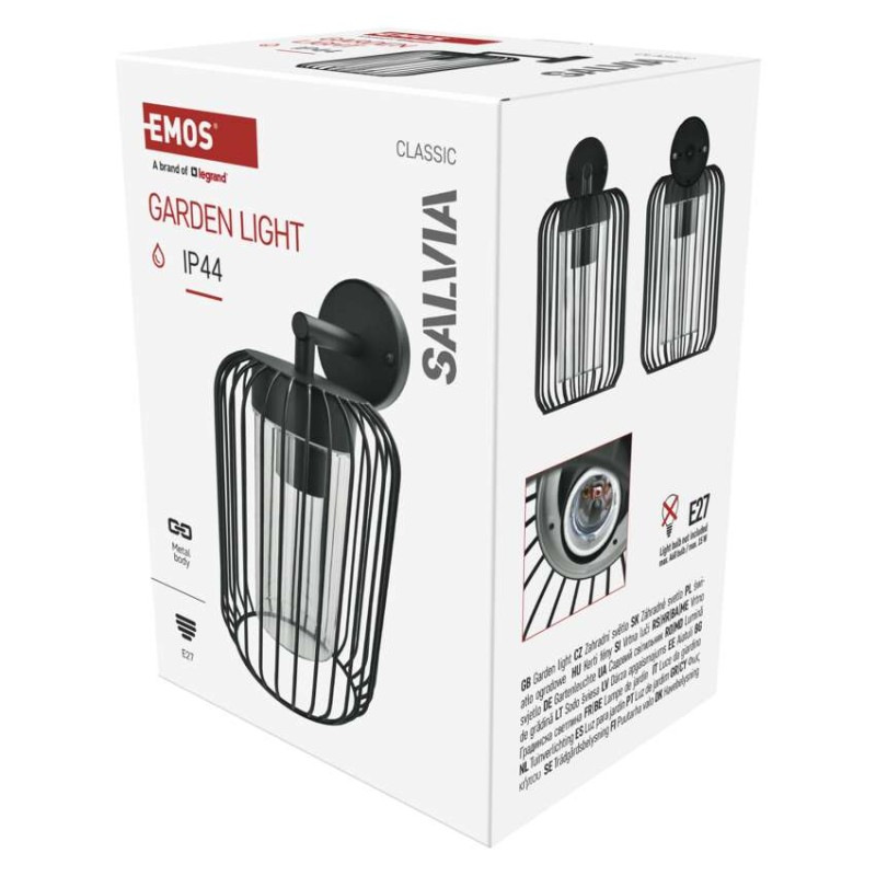 Zahradné nástenné svietidlo SALVIA, 20,8 x 16 x 28,5 cm, 1 x E27, 15 W 6