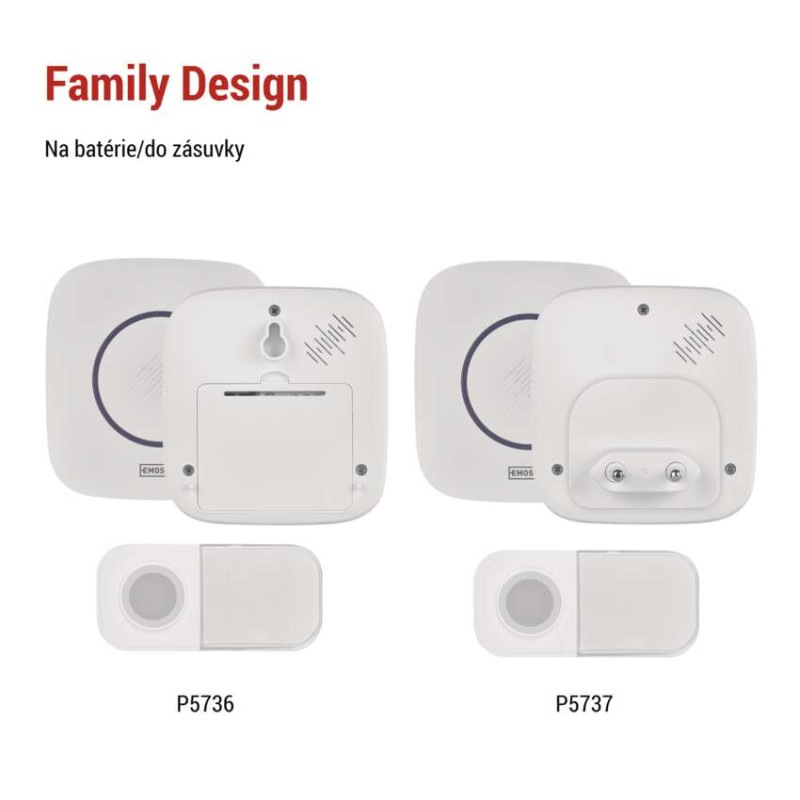 Domový bezdrôtový zvonček P5736 na 3× AA 7