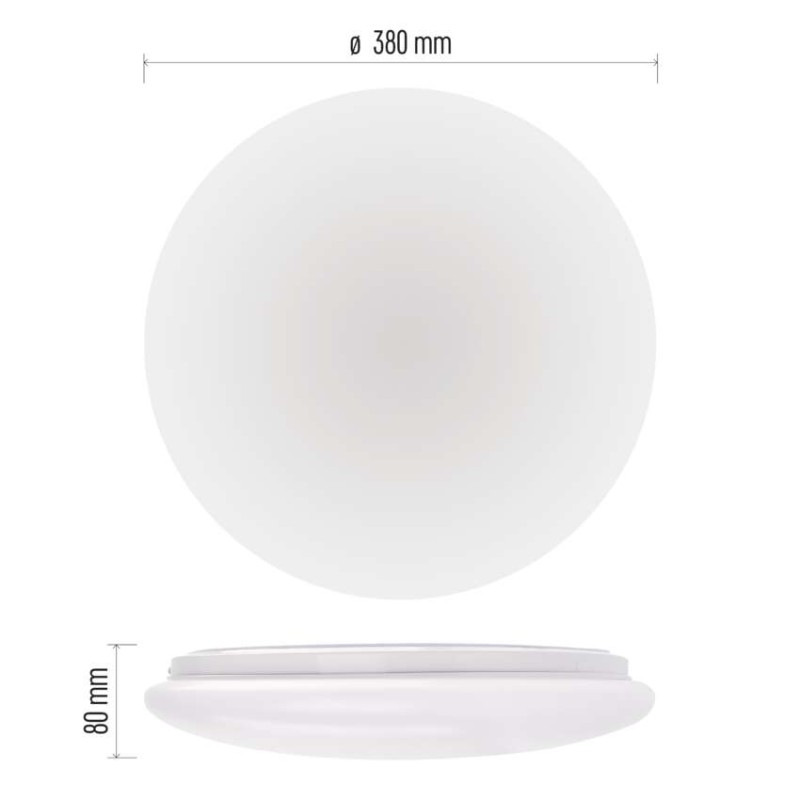 LED prisadené svietidlo FIONI, kruhové biele 24W, IP44, neutrálna biela 2