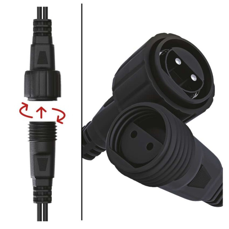 Standard LED spojovacia vianočná reťaz, 10 m, vonkaj. aj vnútor., studená biela 10