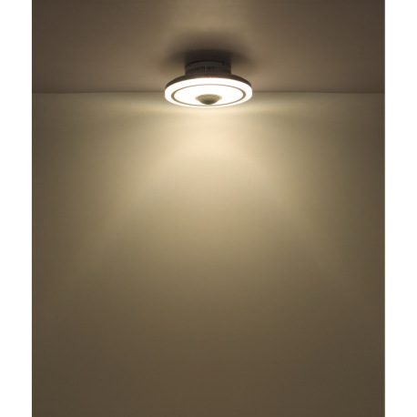 Stropný ventilátor, kov biely, hliník, plast biely, stmievateľný, niekoľko úrovní pomocou nástenného 20