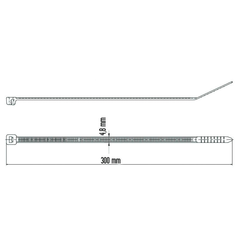 Viazacia páska 300 / 4,8 UV prírodná 100ks - T4300UV 1