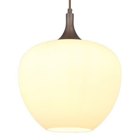 Závesné svietidlo, kov farba kávy, sklo biele, textilný kábel čierny, ø:290mm, V: 1200mm, bez žiarov 8