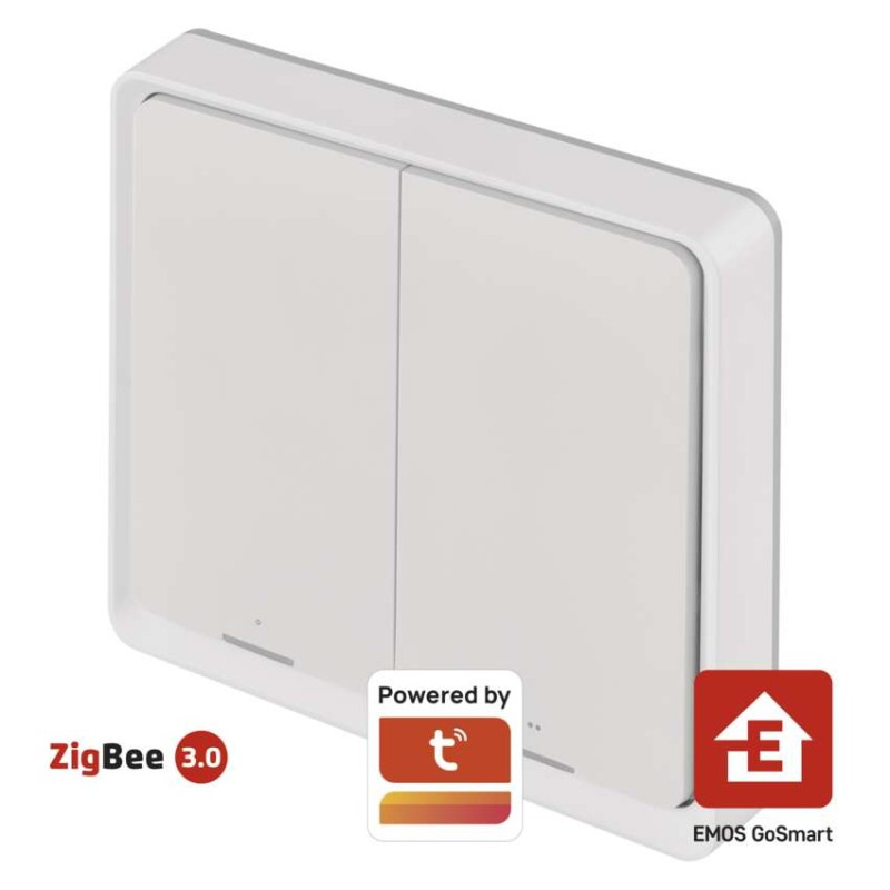 GoSmart Prenosný ovládač scén IP-2002ZW, ZigBee 3.0, 2-tlačidlový 13