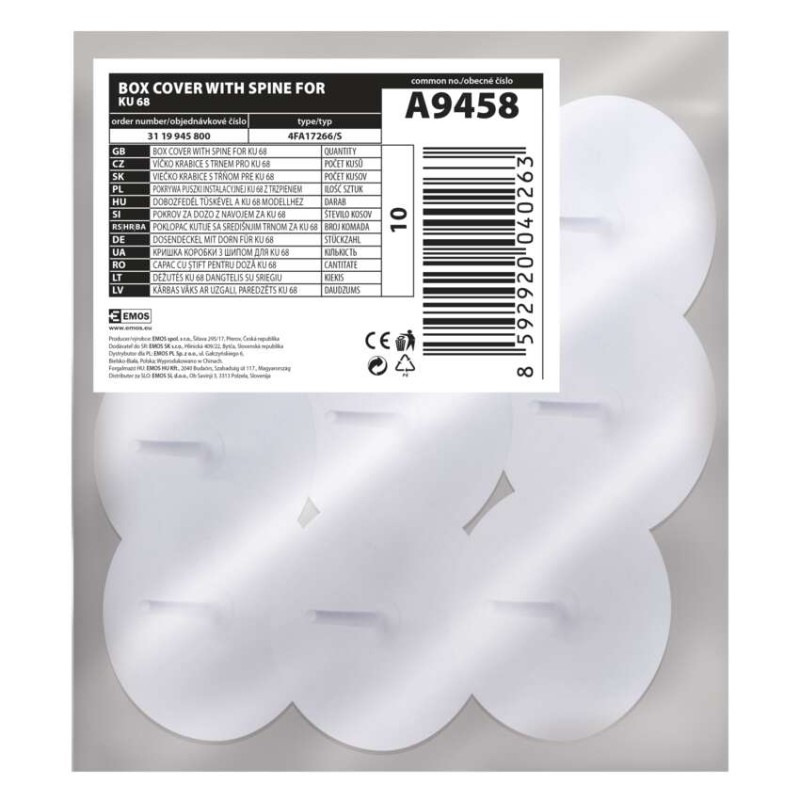 Víčko VUK1 pre UK68 s hrotom 1