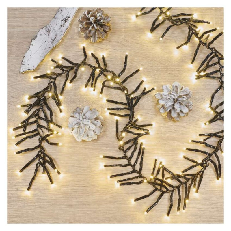 LED vianočná reťaz – ježko, 7,2 m, vonkajšia aj vnútorná, teplá biela, programy, časovač 4