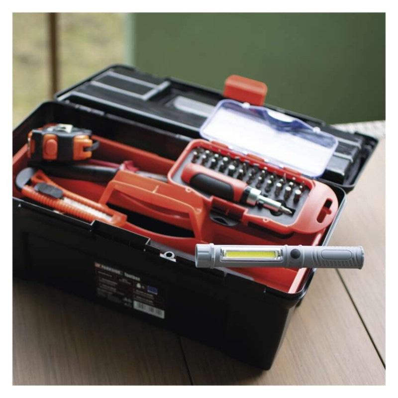 COB LED + LED ručné svietidlo P3897, 230 lm, 3× AAA, 16 ks, display box 7