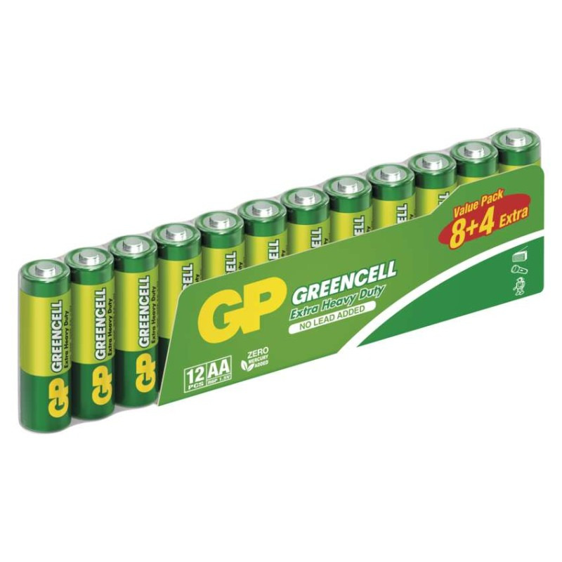 Zinko-chloridová batéria GP Greencell R6 (AA), 12 ks 3