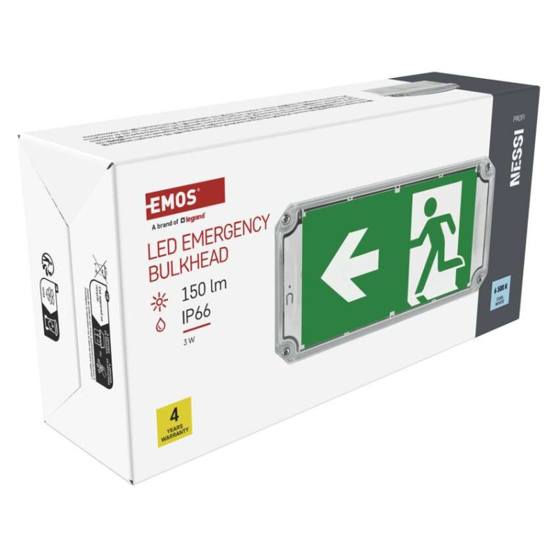 LED Núdzové svietidlo NESSI 3W 3H IP66 12