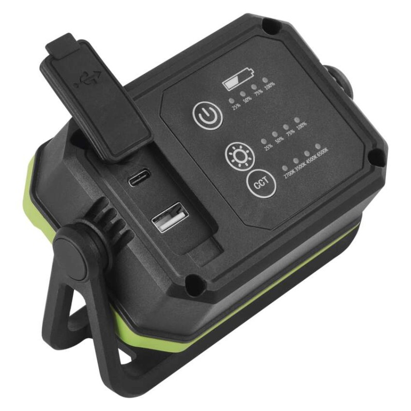 COB LED nabíjací pracovný reflektor P4542, 900 lm, 4400 mAh 12