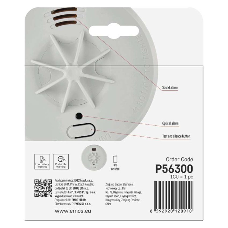 Detektor požiaru THS916A 12